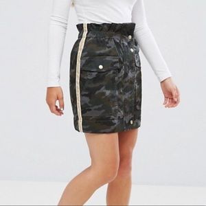 ASOS petite high waisted Camo mini skirt